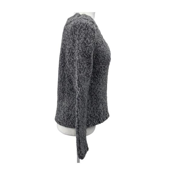 Eagle’s Eye Petite Wool Alpaca V-Neck Sweater PS Marled Grey - Picture 4 of 10